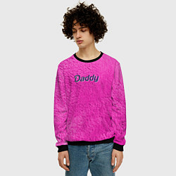Свитшот мужской Daddy pink, цвет: 3D-черный — фото 2