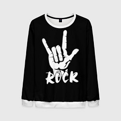 Свитшот мужской РОК - ROCK, цвет: 3D-белый