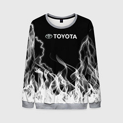 Свитшот мужской Toyota Молния с огнем, цвет: 3D-меланж