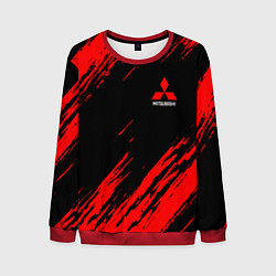 Свитшот мужской Mitsubishi Texture Red, цвет: 3D-красный