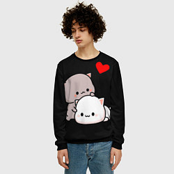 Свитшот мужской Котическая любовь Kitty Love, цвет: 3D-черный — фото 2