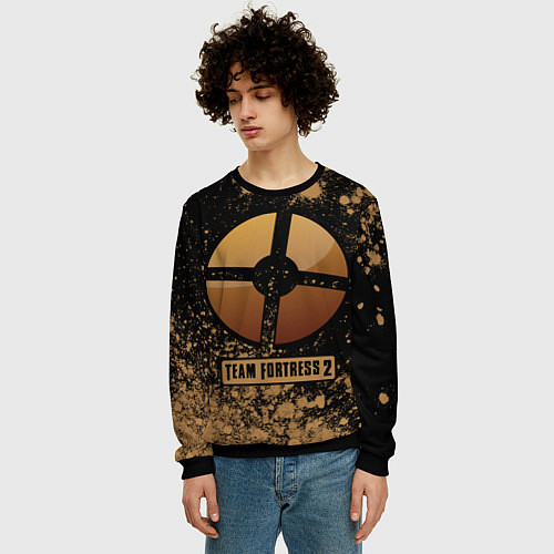 Мужской свитшот ТИМ ФОРТРЕСС 2 Мишень / 3D-Черный – фото 3