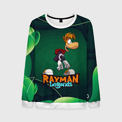 Свитшот мужской Rayman Legends Green, цвет: 3D-белый