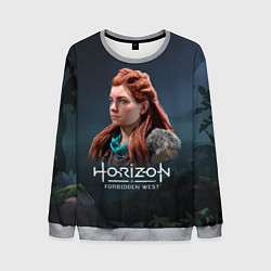 Свитшот мужской Элой Aloy Horizon Forbidden West, цвет: 3D-меланж