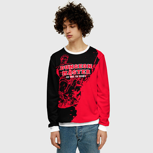 Мужской свитшот Мастер подземелья арт / 3D-Белый – фото 3