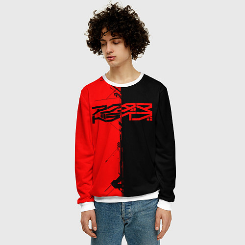 Мужской свитшот Акудама драйв арт / 3D-Белый – фото 3