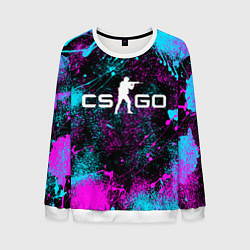 Свитшот мужской КС ГО НЕОН CS GO NEON, цвет: 3D-белый