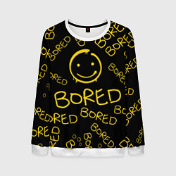 Свитшот мужской Sherlock Bored Pattern, цвет: 3D-белый