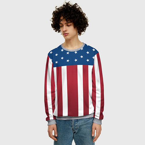 Мужской свитшот Как у Кит Флинта Продиджи / 3D-Меланж – фото 3