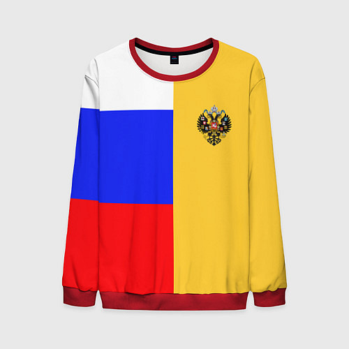 Мужской свитшот Имперское знамя ТРИКОЛОР / 3D-Красный – фото 1