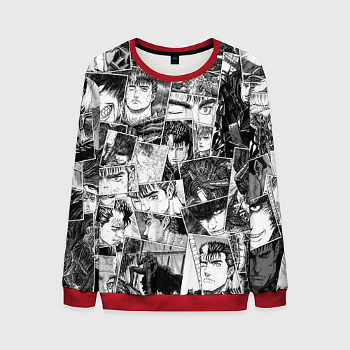 Мужской свитшот Berserk pattern / 3D-Красный – фото 1