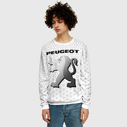 Свитшот мужской PEUGEOT Соты, цвет: 3D-белый — фото 2