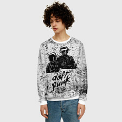 Свитшот мужской Daft Punk B&W, цвет: 3D-белый — фото 2