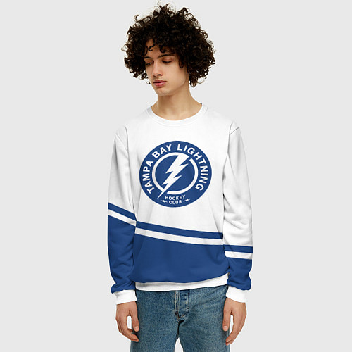 Мужской свитшот Tampa Bay Lightning NHL / 3D-Белый – фото 3
