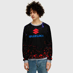 Свитшот мужской SUZUKI брызги красок, цвет: 3D-меланж — фото 2