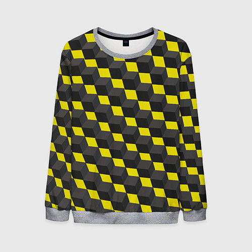 Мужской свитшот Я куб / 3D-Меланж – фото 1