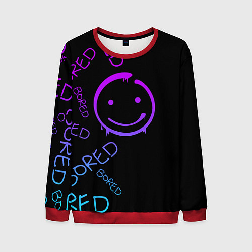 Мужской свитшот Neon Bored Half pattern / 3D-Красный – фото 1