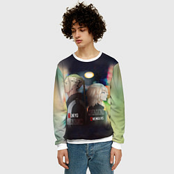 Свитшот мужской Токийские мстители - Майки и Дракен, цвет: 3D-белый — фото 2