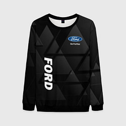 Свитшот мужской Ford Форд Треугольники, цвет: 3D-черный