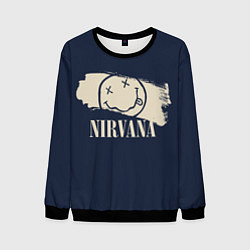 Свитшот мужской NIRVANA Рок Группа, цвет: 3D-черный