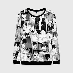 Свитшот мужской Psycho Pass pattern, цвет: 3D-черный