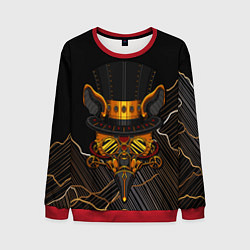 Свитшот мужской Стимпанк Шапочник, цвет: 3D-красный