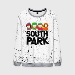 Свитшот мужской Южный парк мультфильм - персонажи South Park, цвет: 3D-меланж