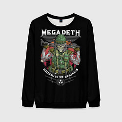 Свитшот мужской MEGADETH killing is my business, цвет: 3D-черный