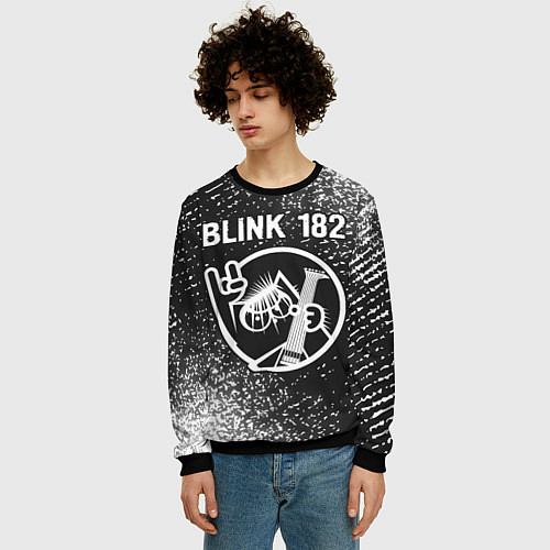 Мужской свитшот Blink 182 КОТ Спрей / 3D-Черный – фото 3