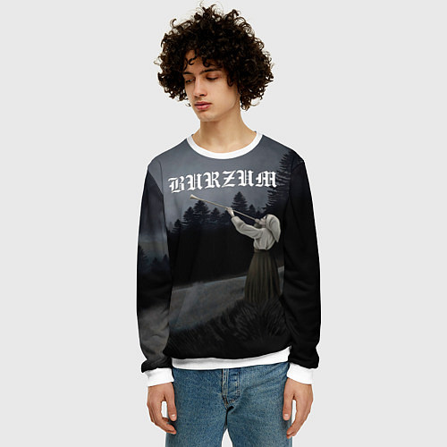 Мужской свитшот Burzum - Filosofem / 3D-Белый – фото 3