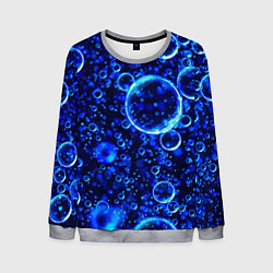 Свитшот мужской Пузыри воздуха в воде Pattern, цвет: 3D-меланж