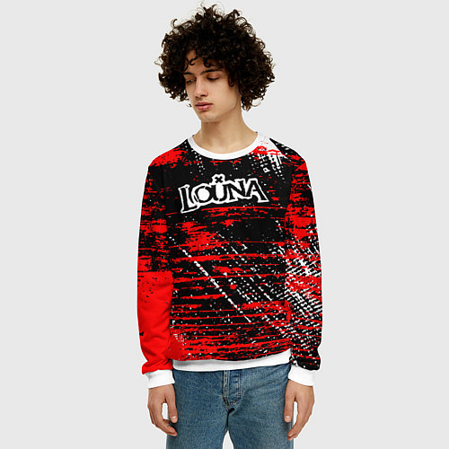 Мужской свитшот Louna краски / 3D-Белый – фото 3