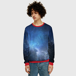 Свитшот мужской Манящий космос, цвет: 3D-красный — фото 2