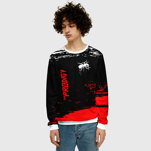 Мужской свитшот The prodigy : дарование / 3D-Белый – фото 3