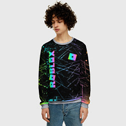 Свитшот мужской ROBLOX неоновый логотип, цвет: 3D-меланж — фото 2