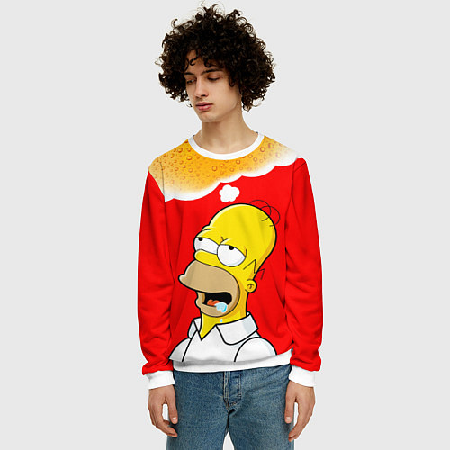 Мужской свитшот Homer dream / 3D-Белый – фото 3