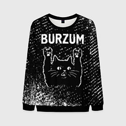 Свитшот мужской Burzum Rock Cat, цвет: 3D-черный