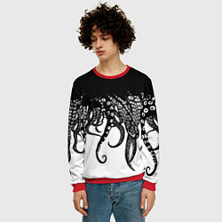 Свитшот мужской В щупальцах осьминога, цвет: 3D-красный — фото 2
