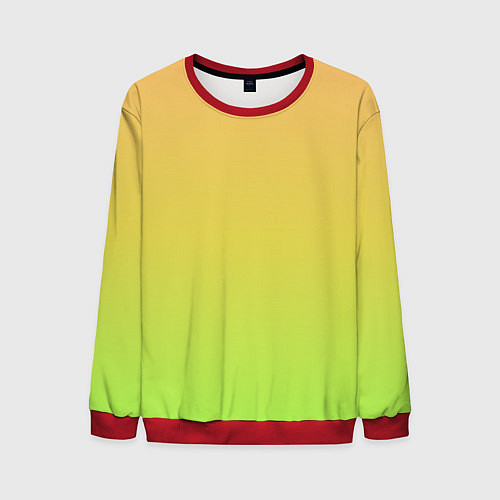 Мужской свитшот GRADIEND YELLOW-GREEN / 3D-Красный – фото 1