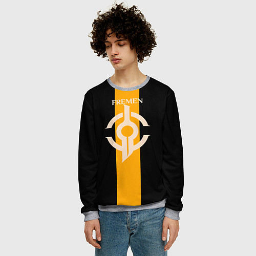 Мужской свитшот Dune: Spice Wars раса Fremen / 3D-Меланж – фото 3