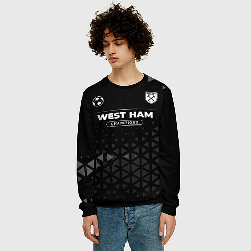 Мужской свитшот West Ham Champions Uniform / 3D-Черный – фото 3