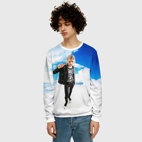 Мужской свитшот ПЛАТИНА SOSA MUZIK / 3D-Белый – фото 3