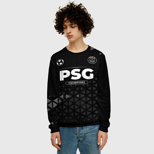 Мужской свитшот PSG Champions Uniform / 3D-Черный – фото 3