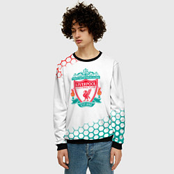 Свитшот мужской Liverpool соты, цвет: 3D-черный — фото 2