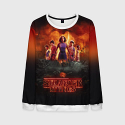 Свитшот мужской ОЧЕНЬ СТРАННЫЕ ДЕЛА STRANGER THINGS, цвет: 3D-белый