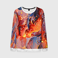 Свитшот мужской Lava & flame, цвет: 3D-белый