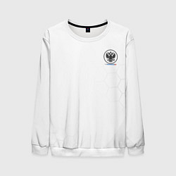 Свитшот мужской Russia White Collection 20222023, цвет: 3D-белый