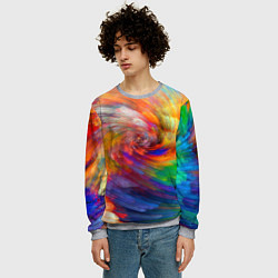 Свитшот мужской MULTICOLORED SWIRLS, цвет: 3D-меланж — фото 2