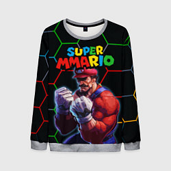 Свитшот мужской ММАРИО ММА Супер Марио Super Mario, цвет: 3D-меланж