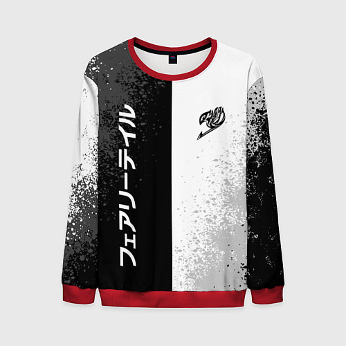 Мужской свитшот FAIRY TAIL BLACK AND WHITE LOGO / 3D-Красный – фото 1